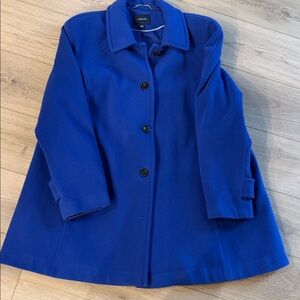 Lands' End Vibrant Blue Pea Coat